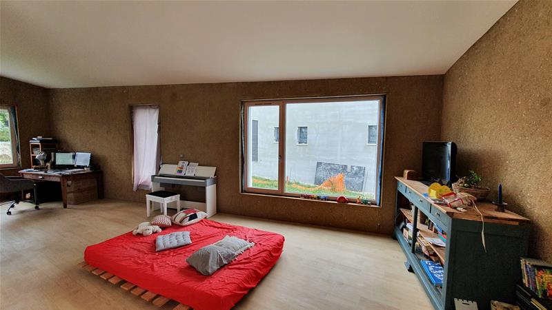 Ossature bois isolée en paille à Mortagne (17)